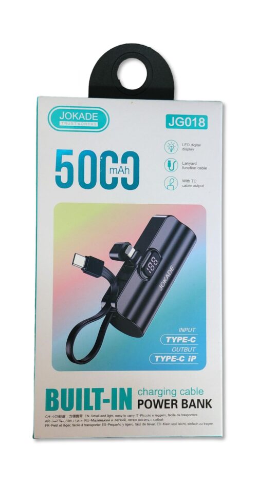 JOKADE JG018 Built-In Charging Cable Power Bank